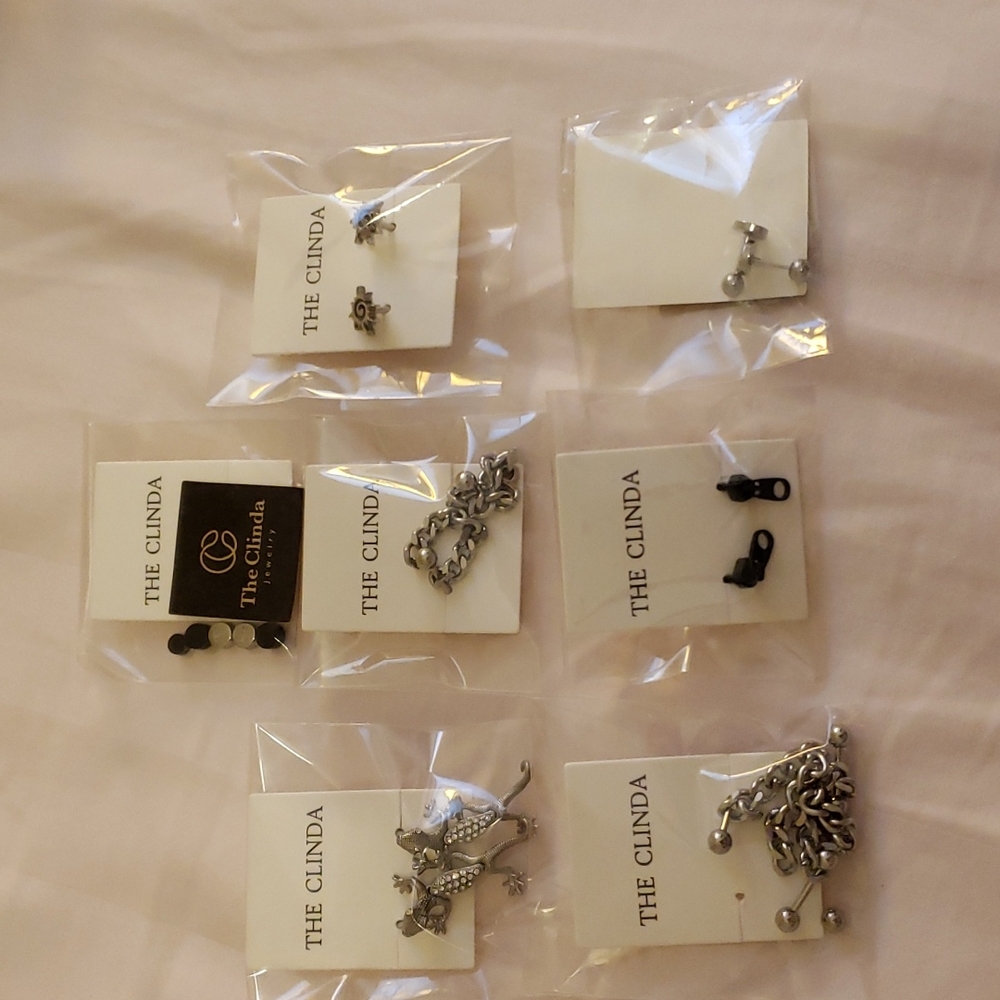 Lot of 16G Surgical Steel Earrings
